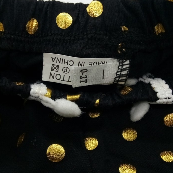 🆕 Polkadots Black short pants whit Gold - Picture 5 of 8